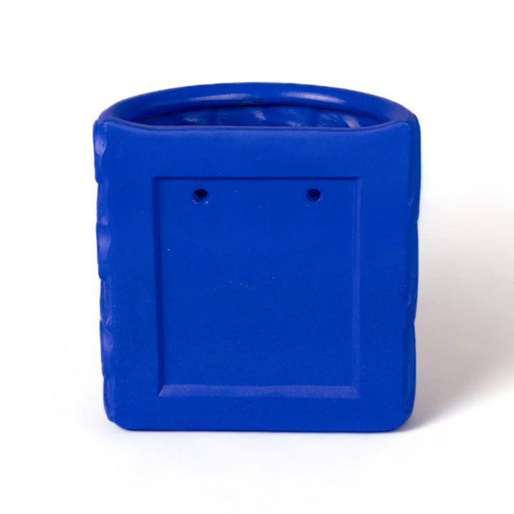 Terracotta Wall Vase Onde Blue