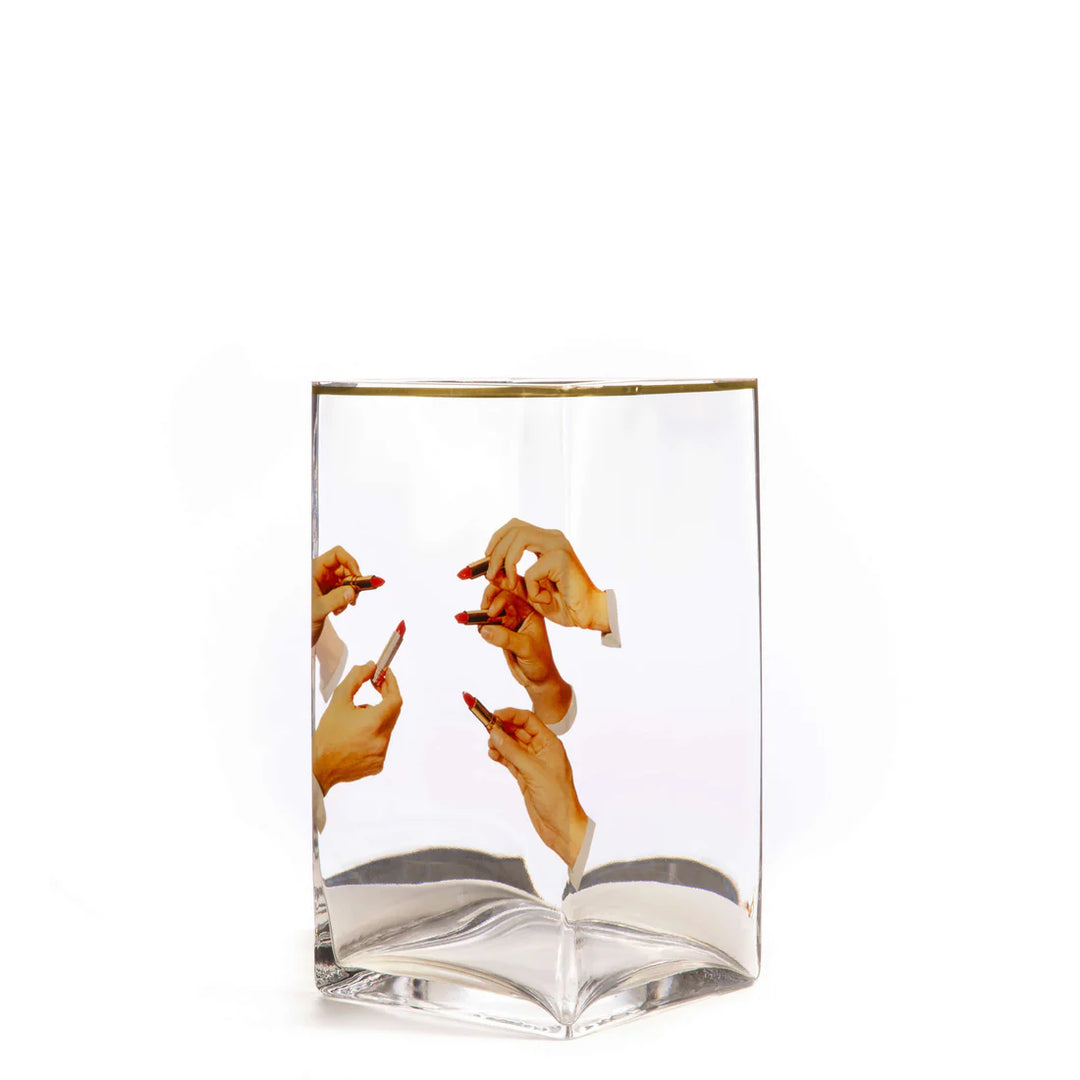 Glass vase big Lipstick