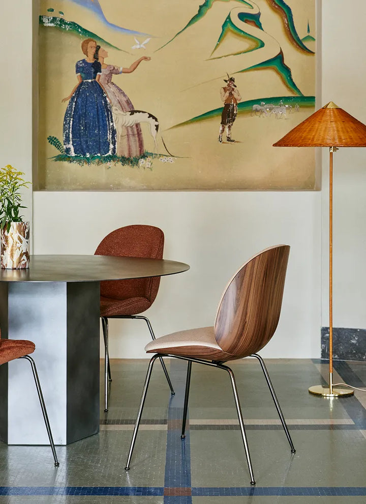 CHAISE DE SALLE À MANGER EN PLACAGE BEETLE