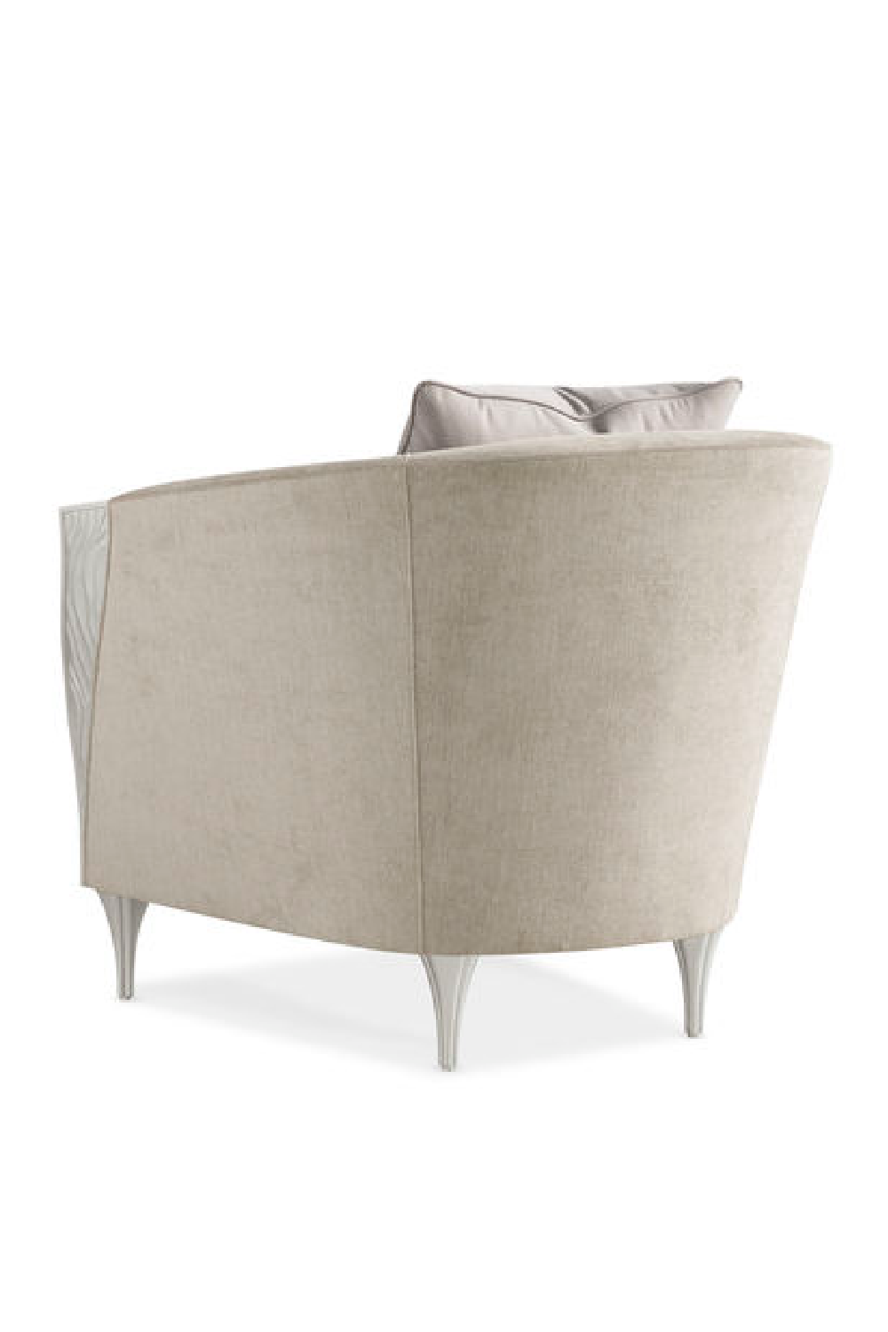 Carved Wood-Arm Lounge Chair