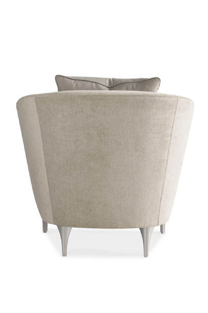 Carved Wood-Arm Lounge Chair