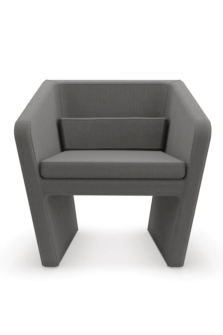 Gray Linen Occasional Chair