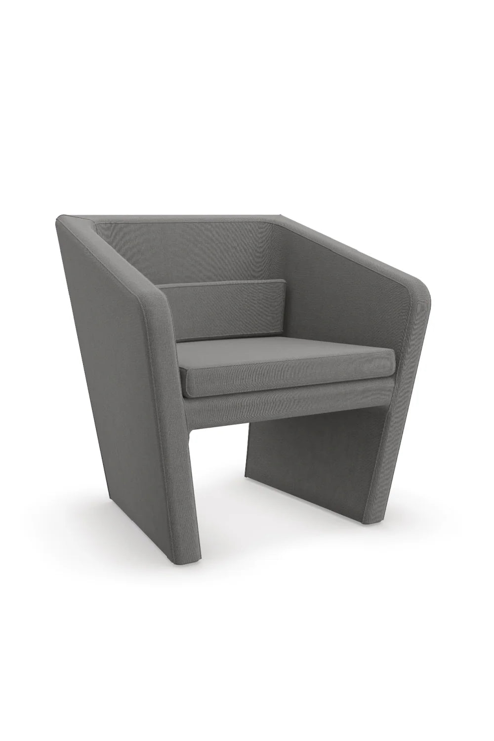 Gray Linen Occasional Chair