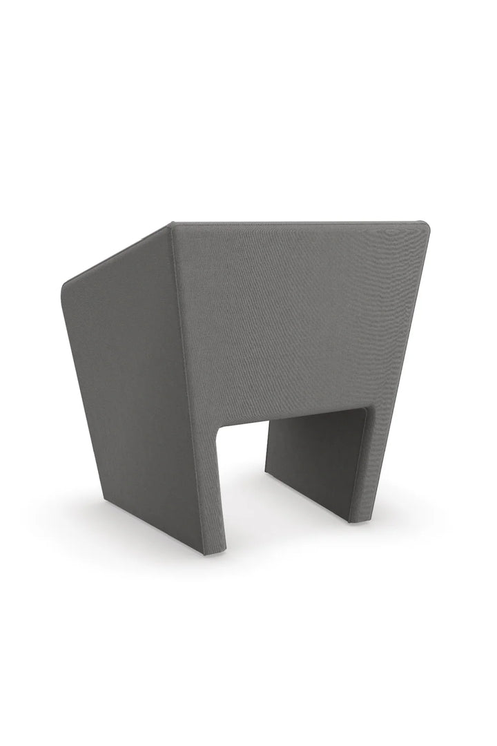 Gray Linen Occasional Chair