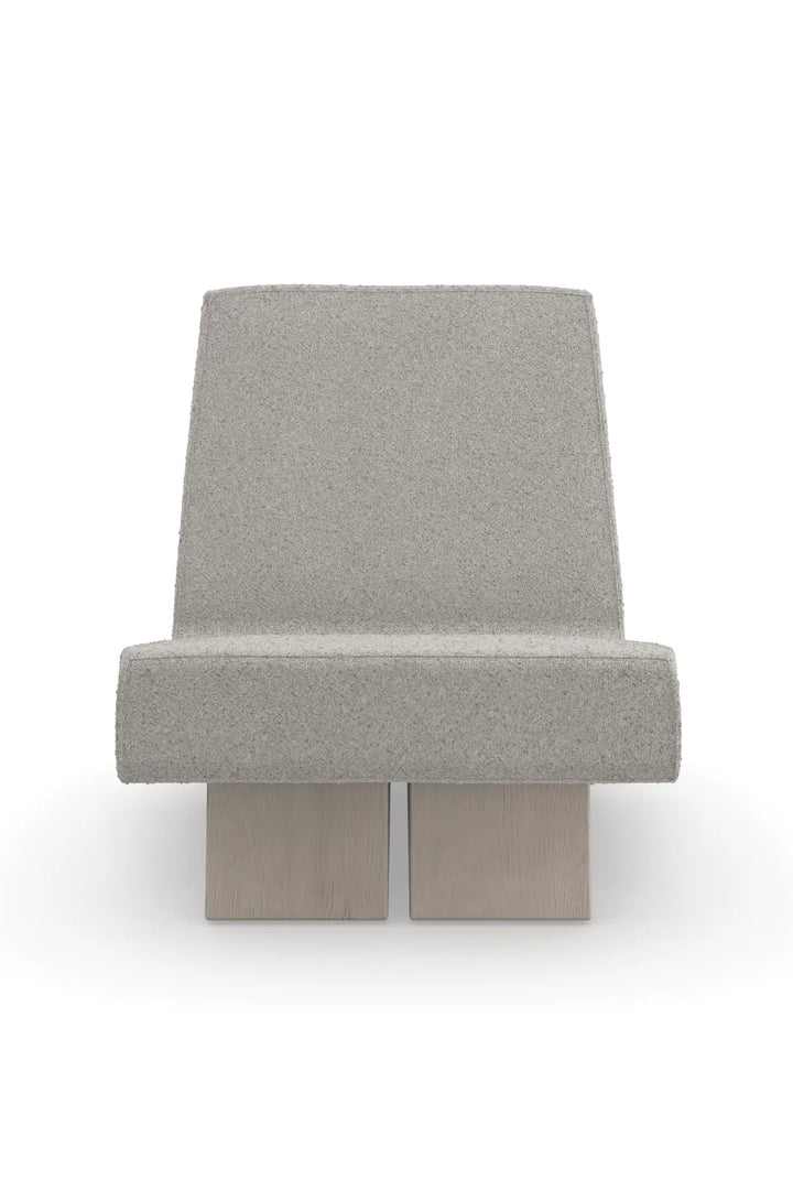 Gray Boucle Modern Accent Chair