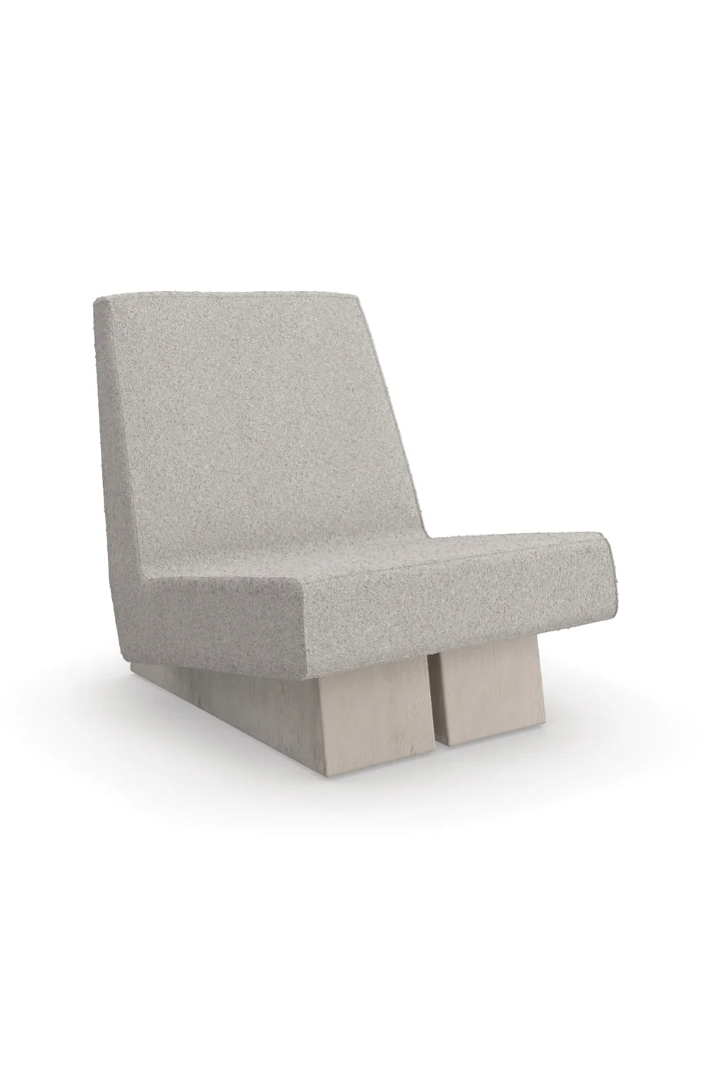 Gray Boucle Modern Accent Chair