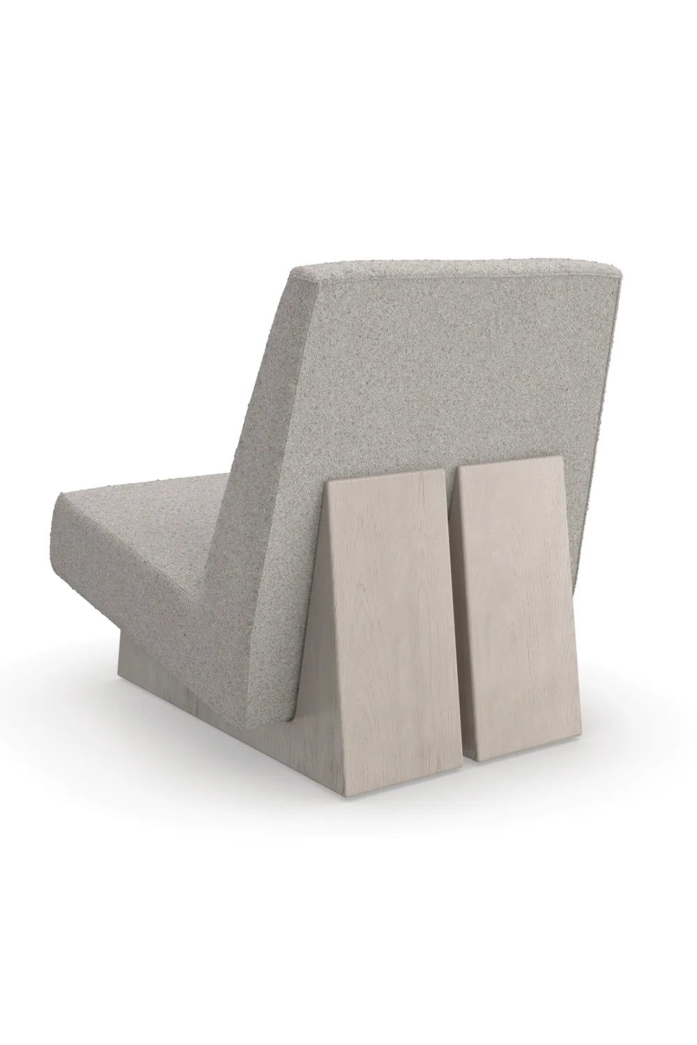 Gray Boucle Modern Accent Chair