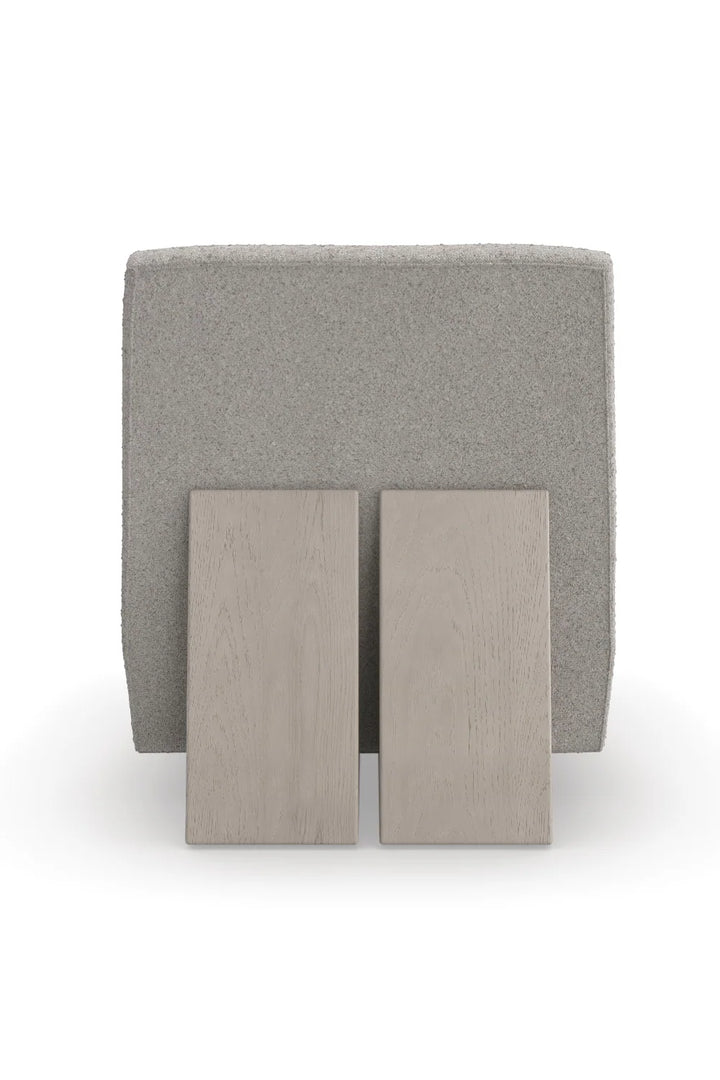 Gray Boucle Modern Accent Chair