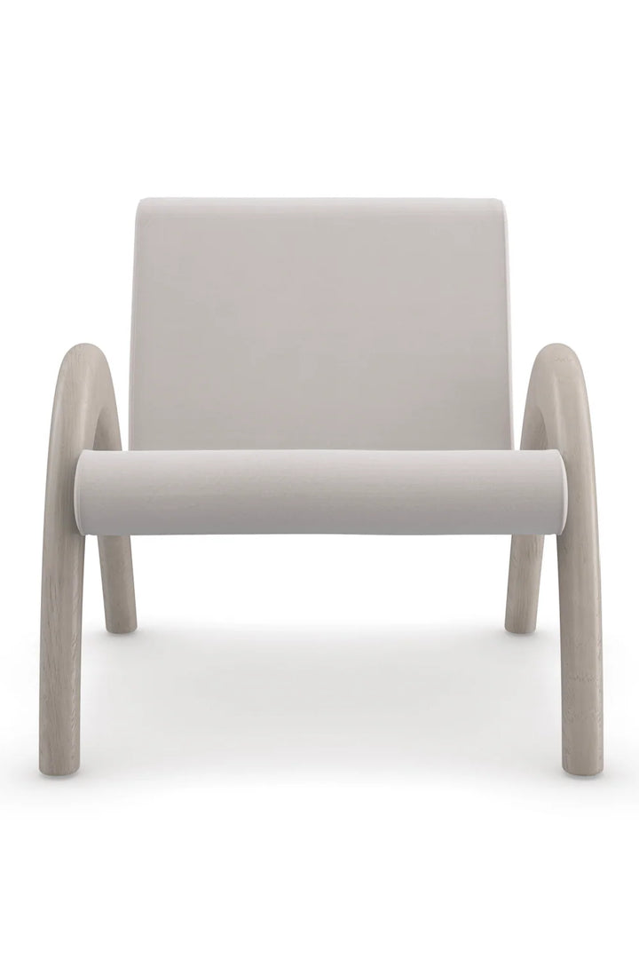 Taupe Velvet Accent Chair