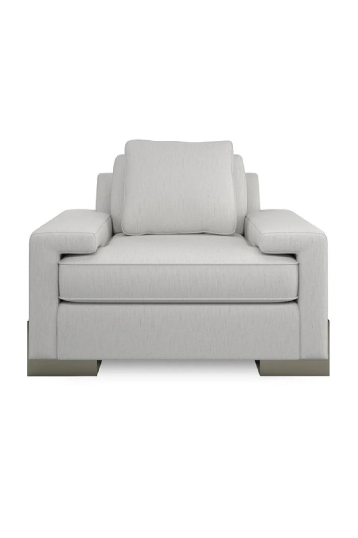 Gray Shelf-Arm Lounge Chair