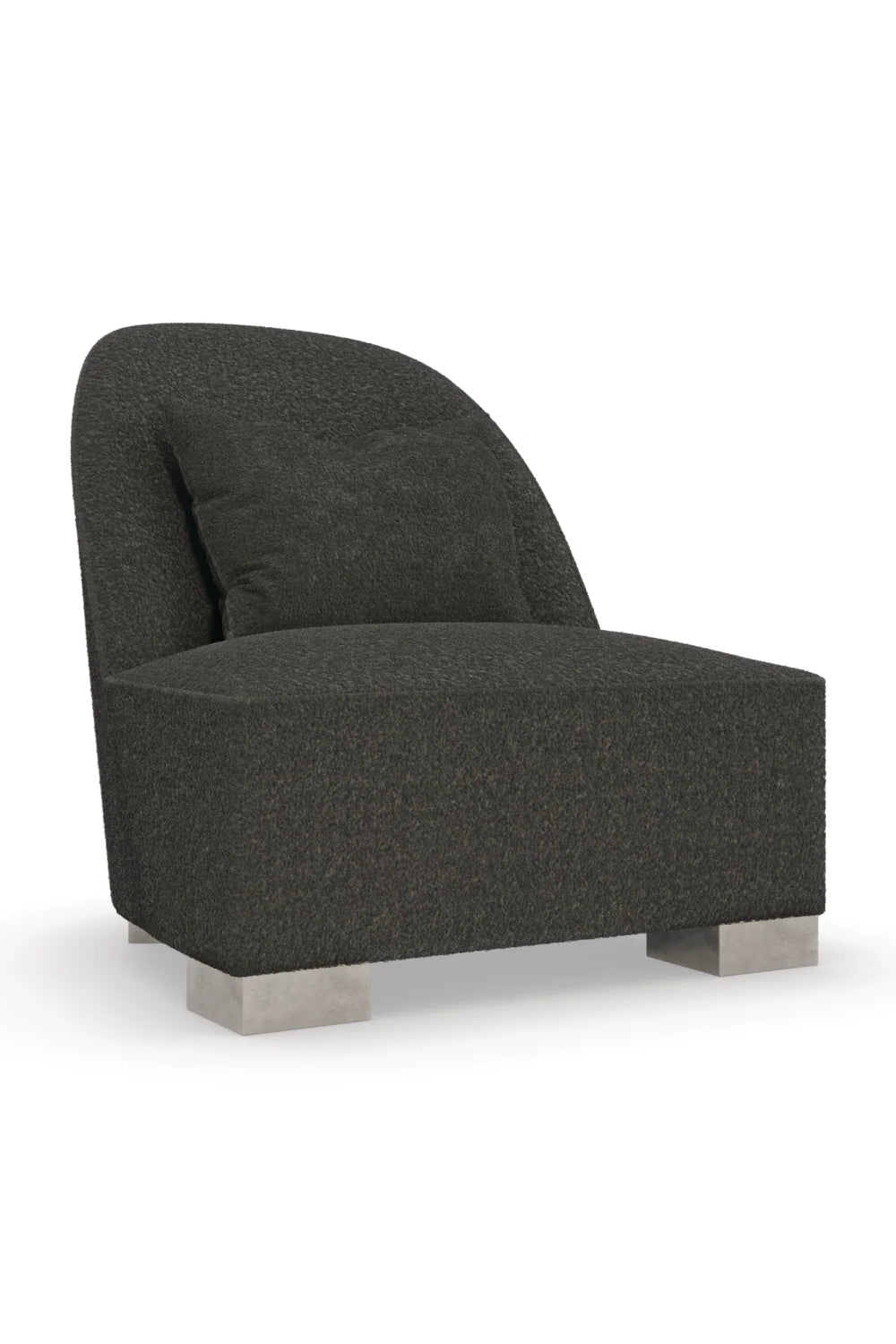 Gray Shearling Lounge Chair
