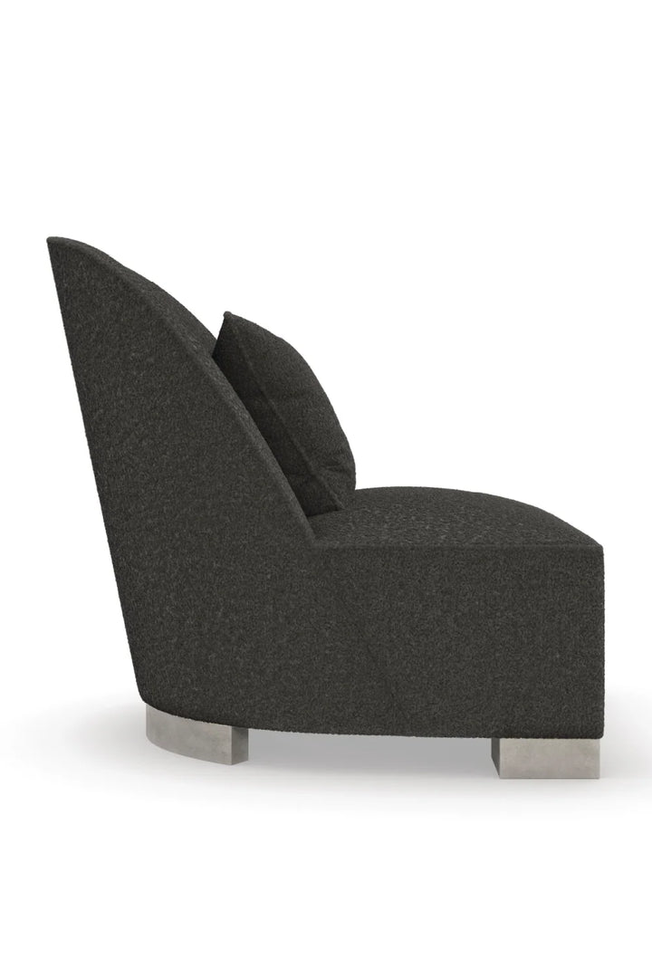 Gray Shearling Lounge Chair
