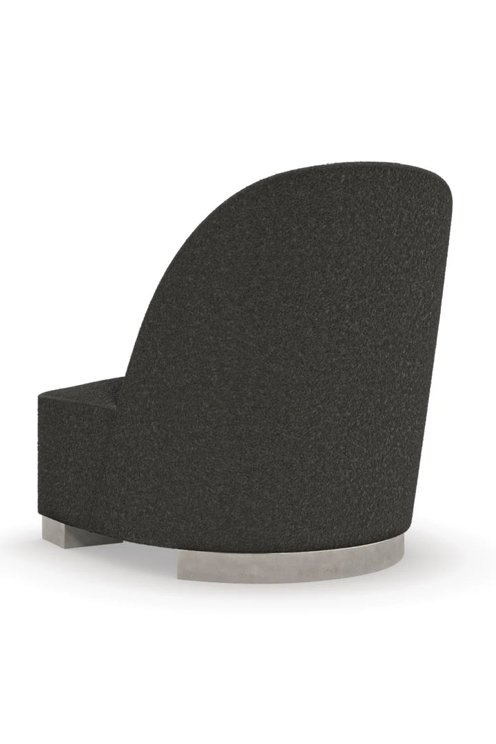 Gray Shearling Lounge Chair