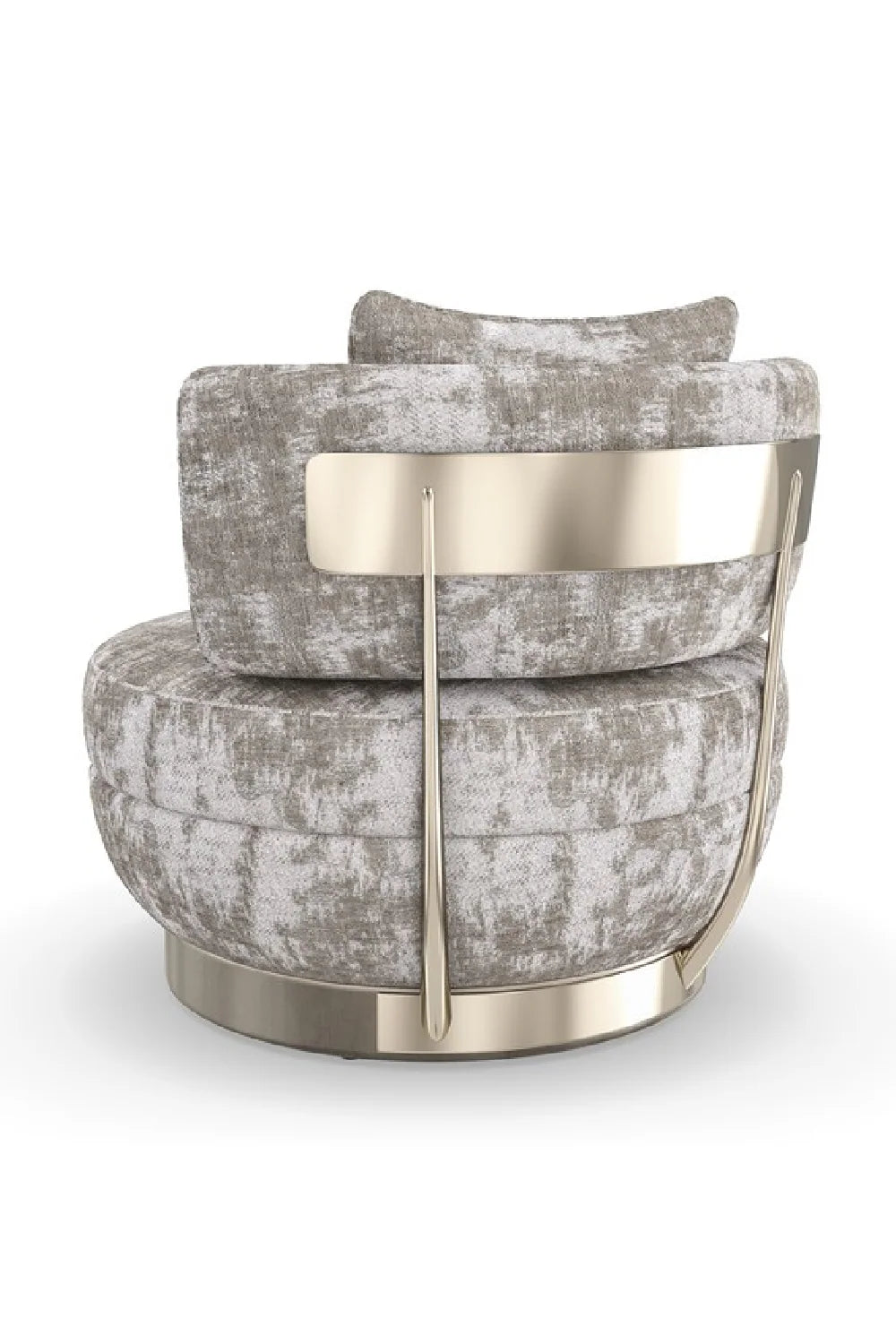 Chenille Swivel Lounge Chair