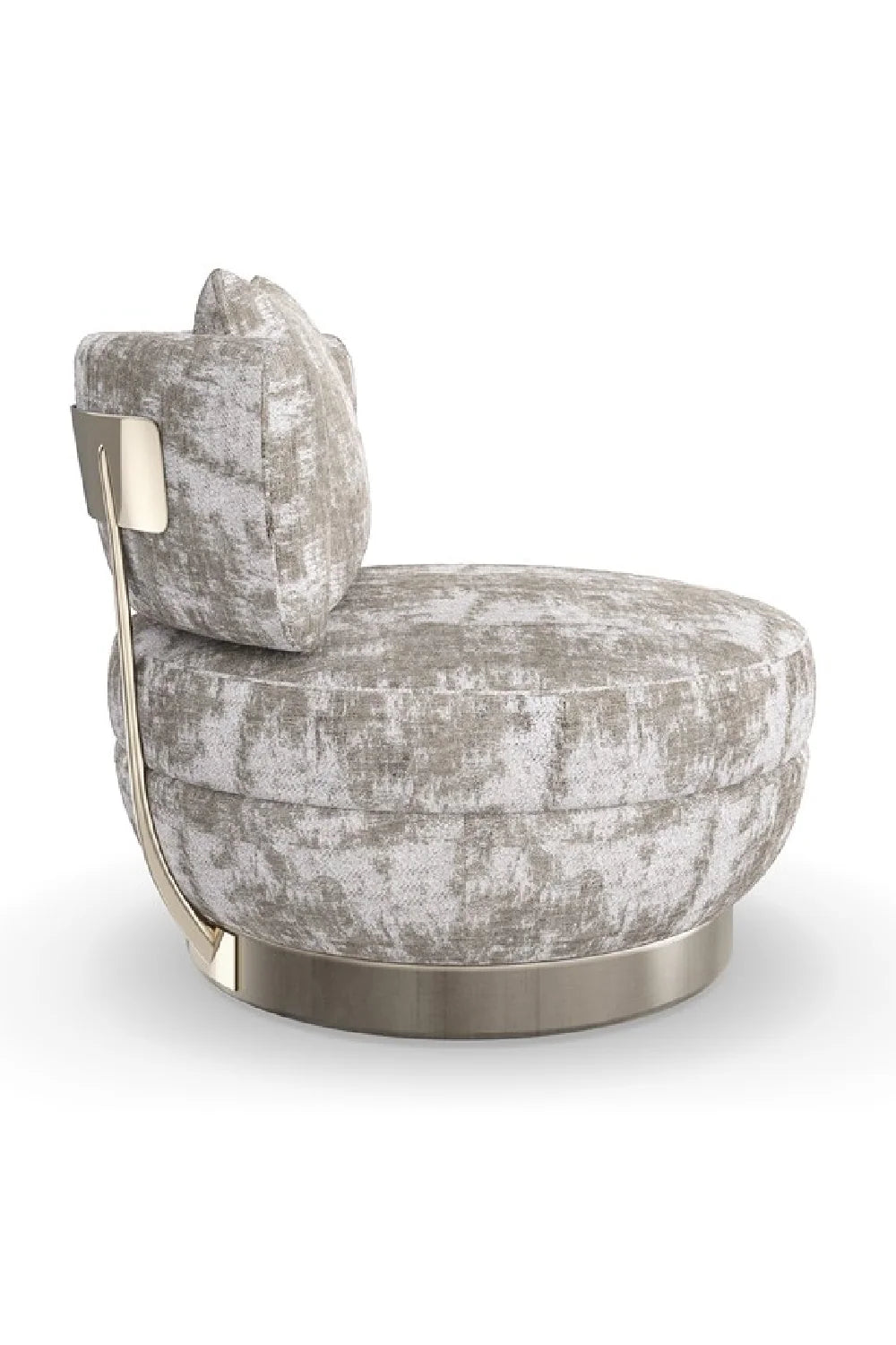 Chenille Swivel Lounge Chair