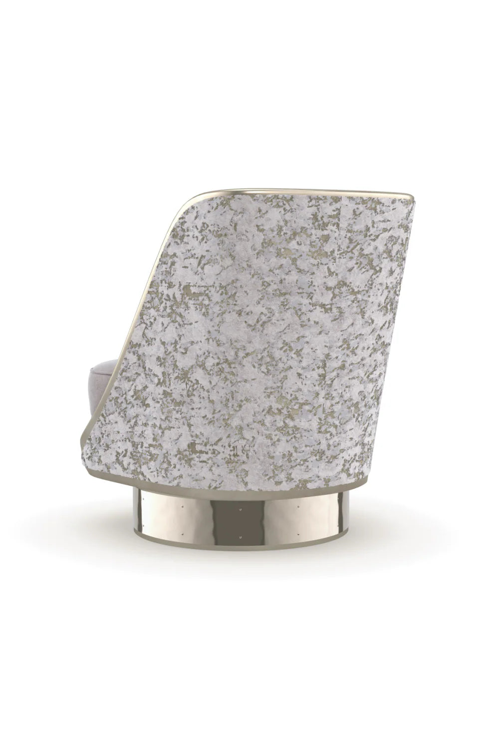 Gray Velvet Swivel Chair