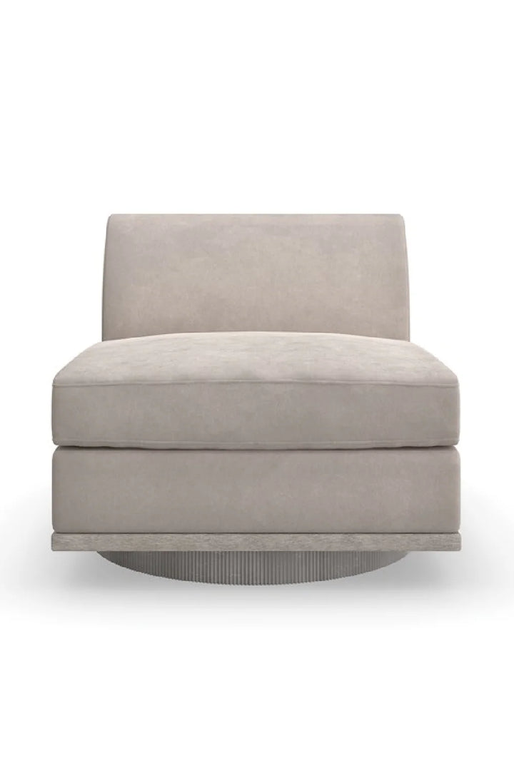 Taupe Velvet Lounge Chair