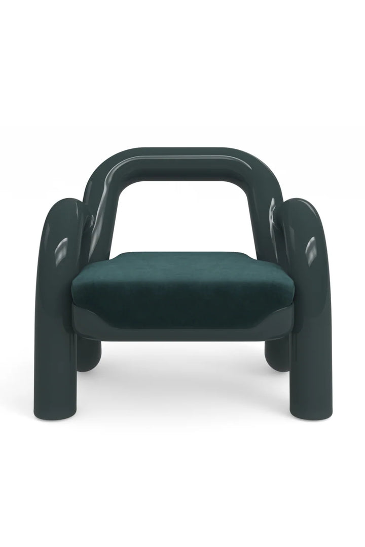 Glossy Twisted Accent Chair