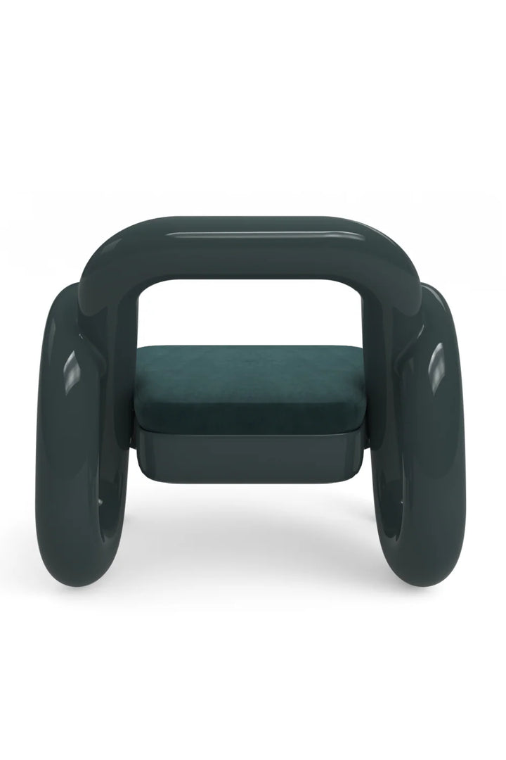 Glossy Twisted Accent Chair