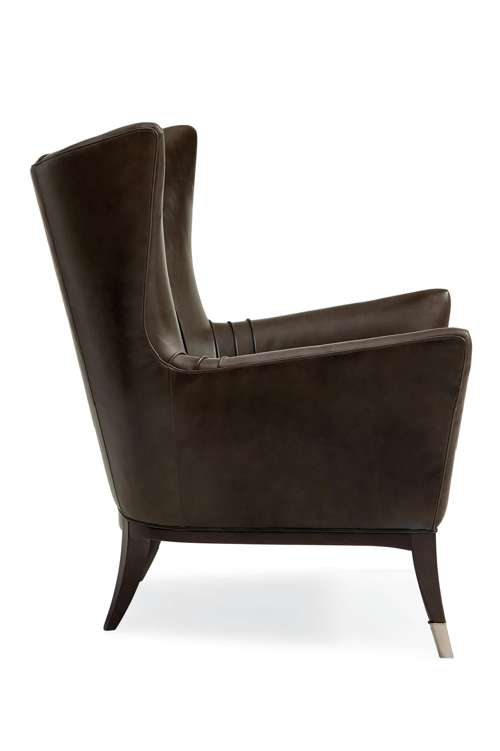 Brown Leather Wingback Chair