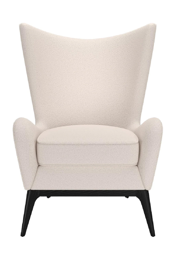 White Modern Wing Lounge Chair