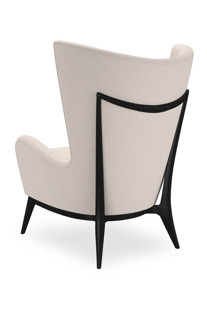 White Modern Wing Lounge Chair