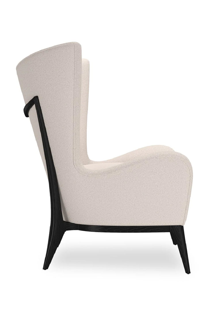 White Modern Wing Lounge Chair