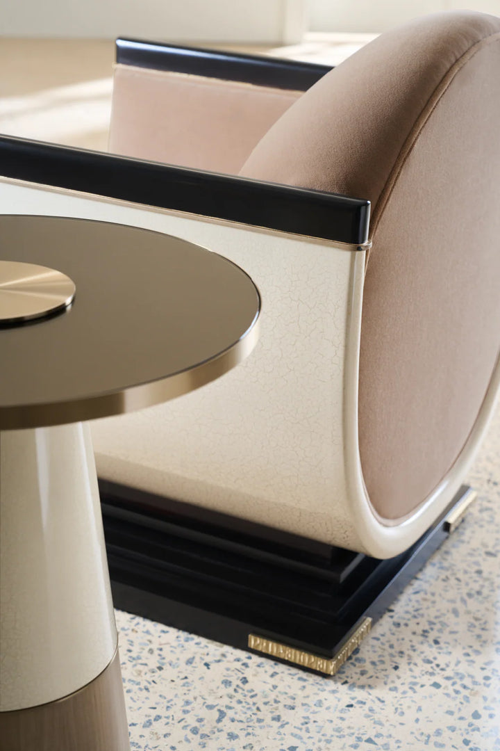 Scooped Frame Accent Chair