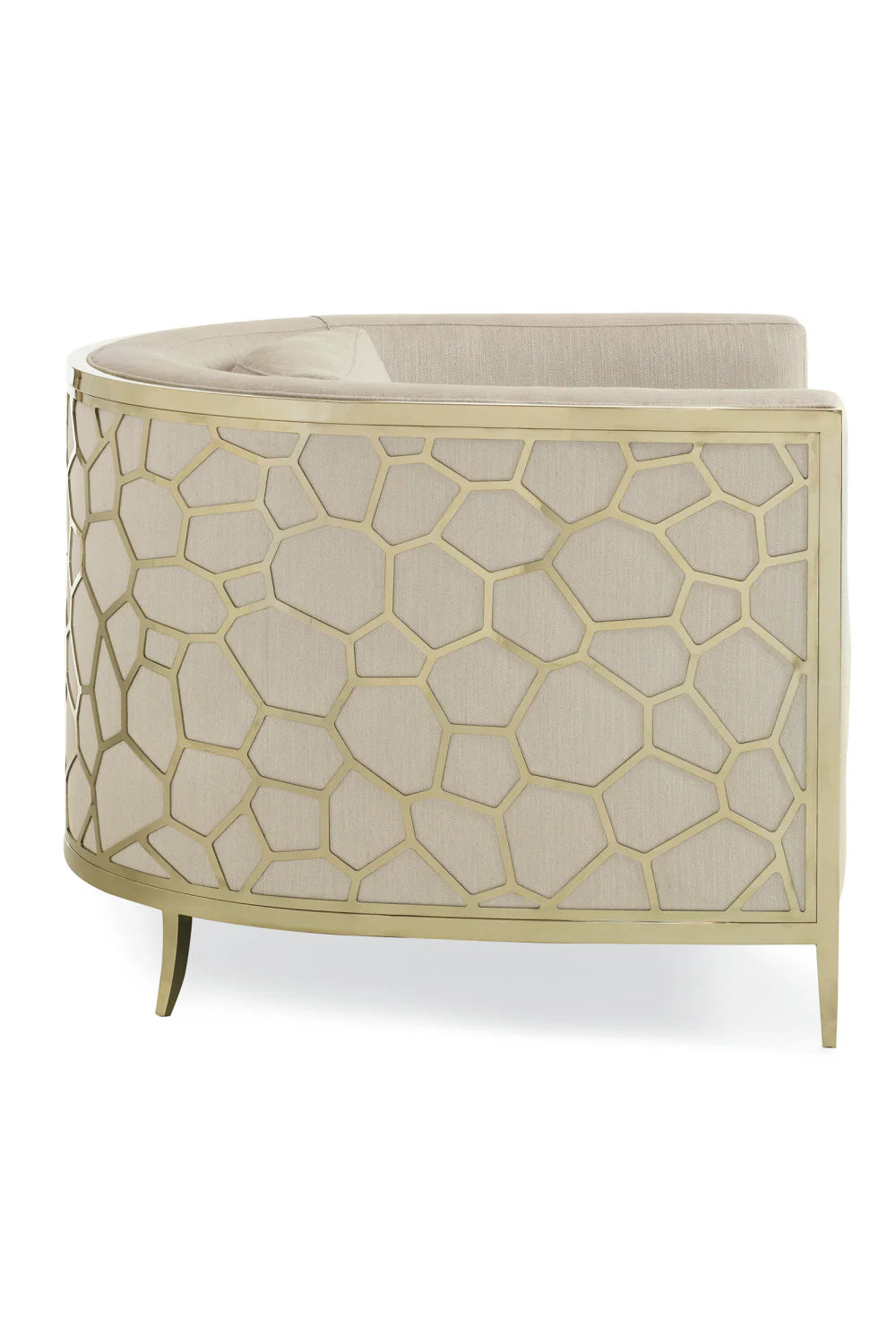 Off-White Linen Accent Chair