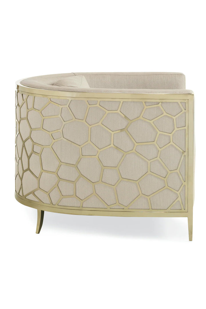 Off-White Linen Accent Chair