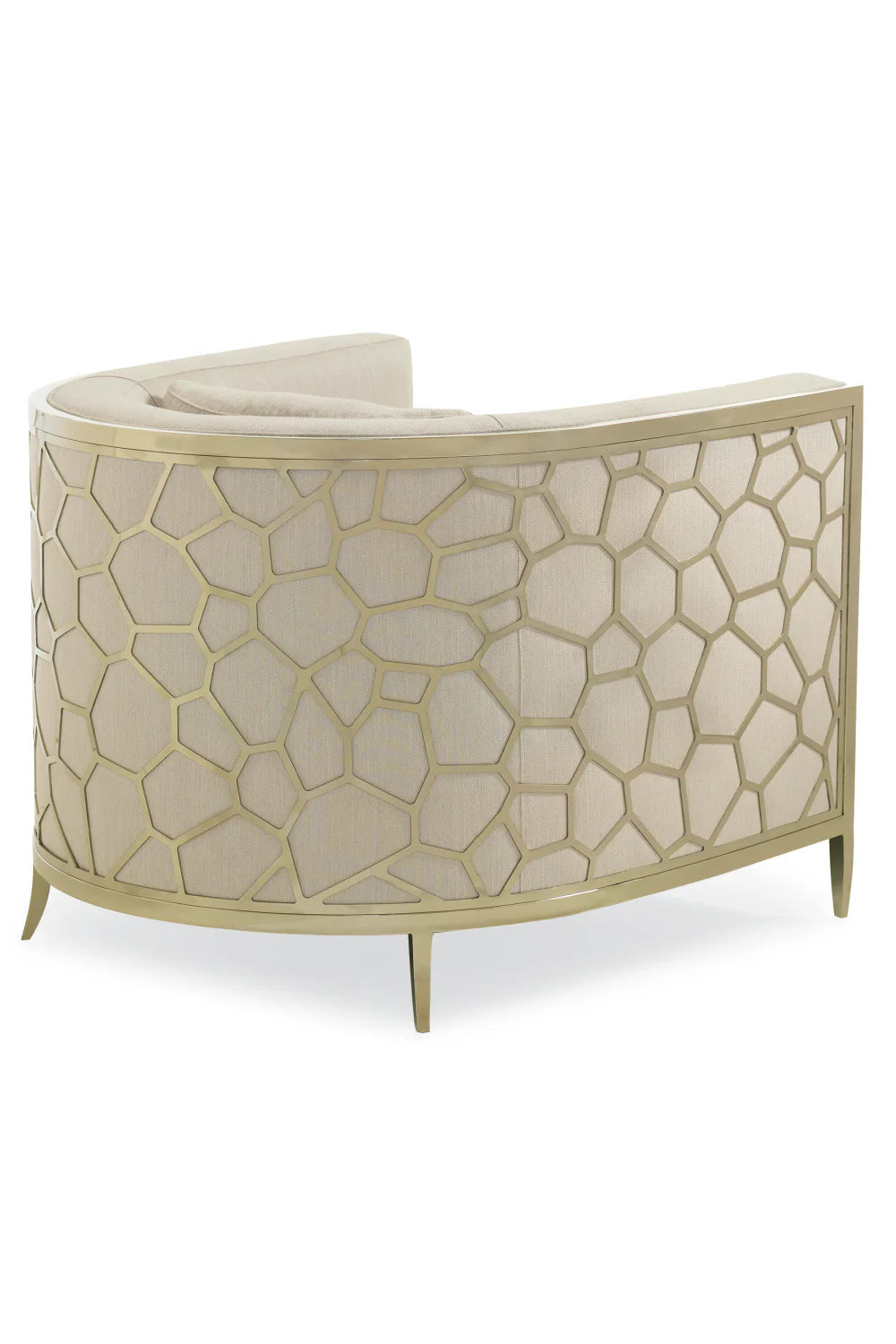 Off-White Linen Accent Chair