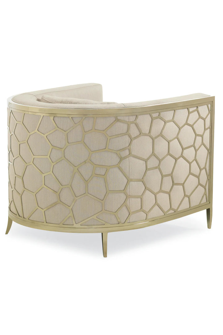 Off-White Linen Accent Chair