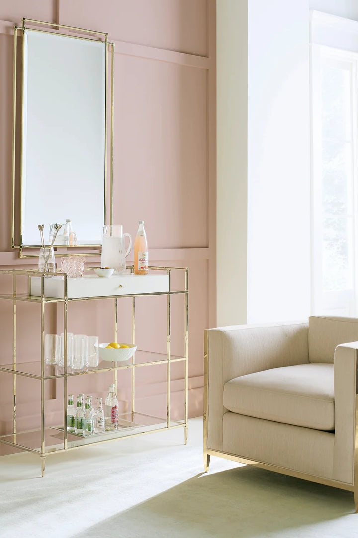 Off-White Linen Accent Chair