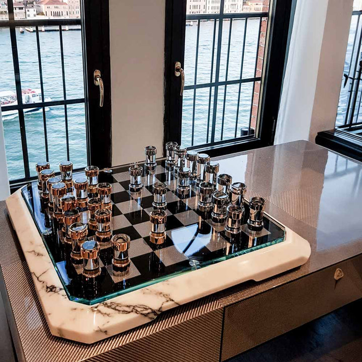 TABLE D'ÉCHECS BLANCHE STRATEGO TL