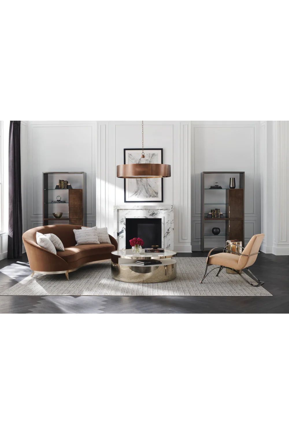 Light Brown Leather Lounge Chair