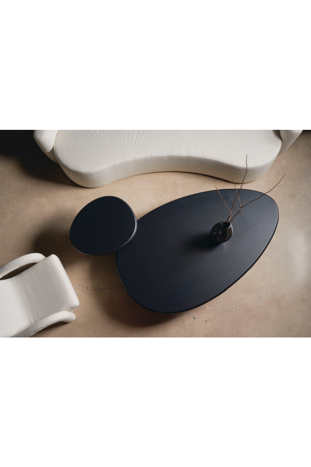 White Bouclé Accent Chair