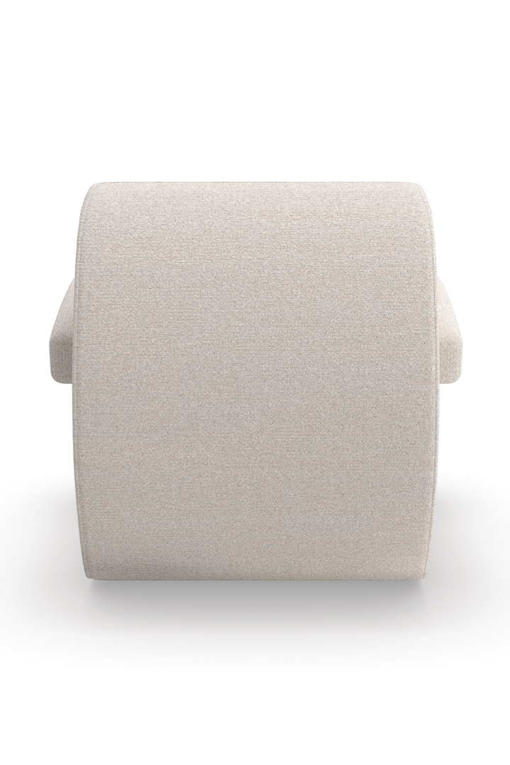 White Bouclé Accent Chair