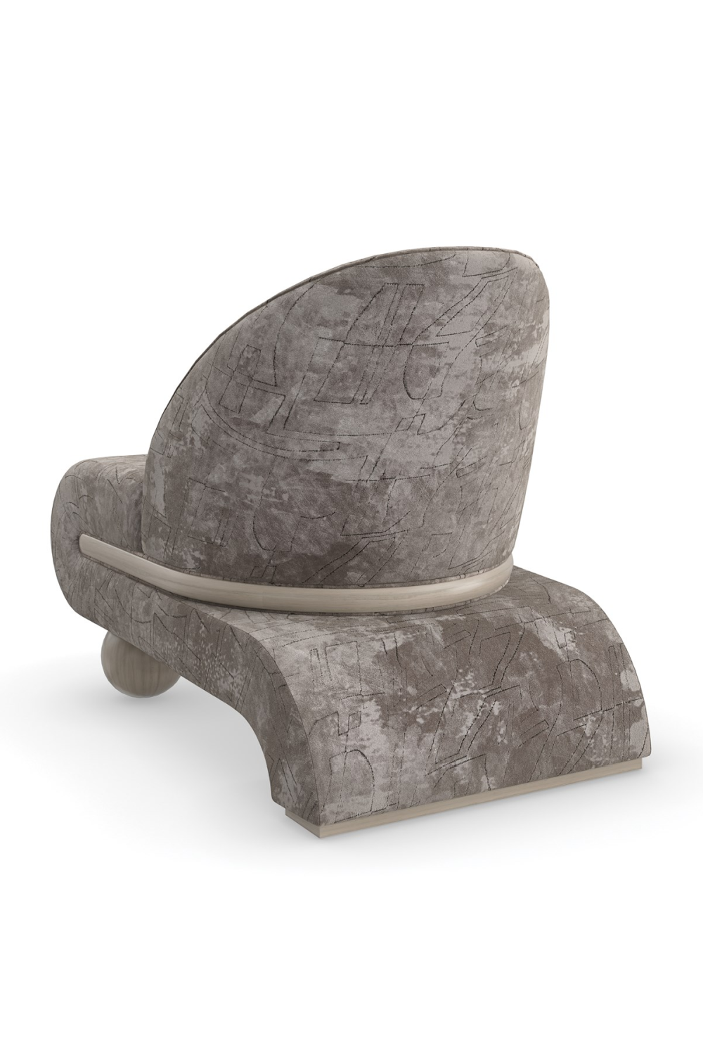 Ball Feet Velvet Accent Chair