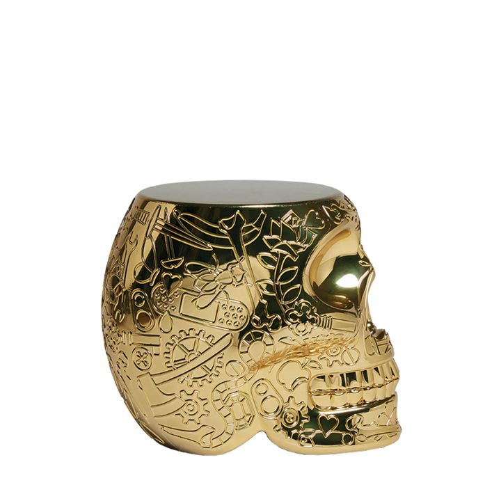 TABURETE Y MESA AUXILIAR MÉXICO ACABADO METAL