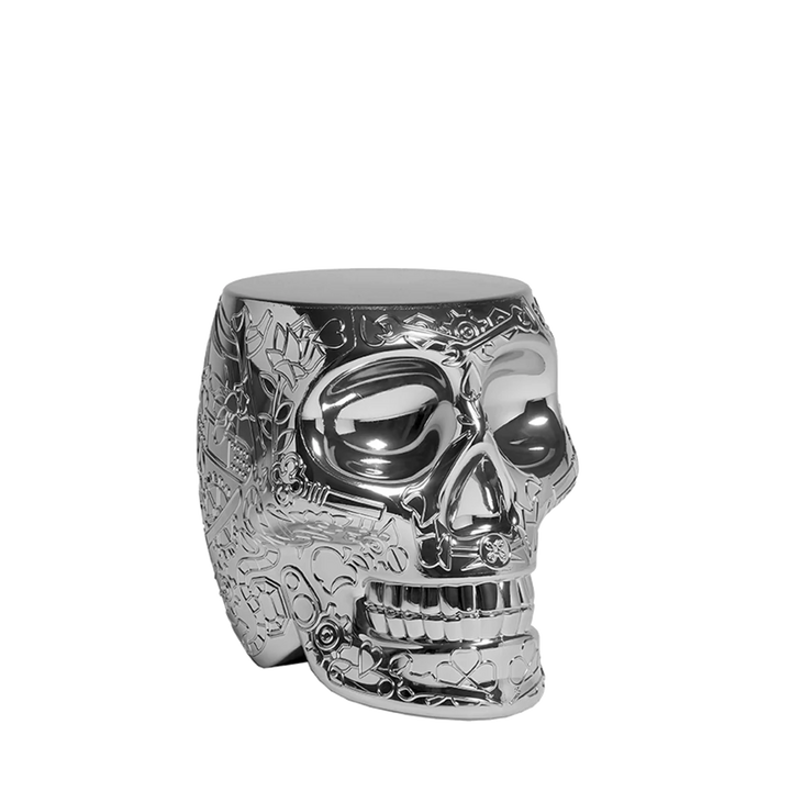 TABURETE Y MESA AUXILIAR MÉXICO ACABADO METAL