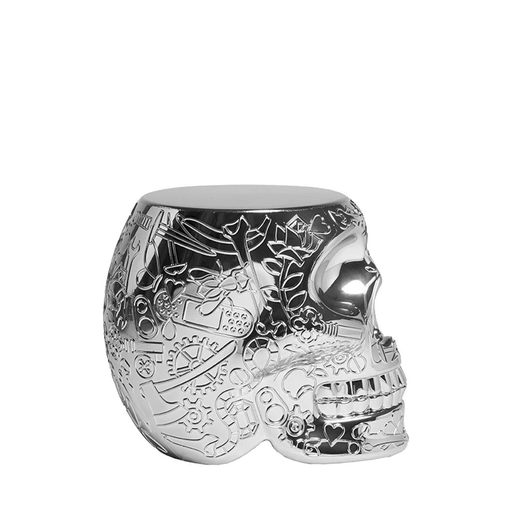 TABURETE Y MESA AUXILIAR MÉXICO ACABADO METAL