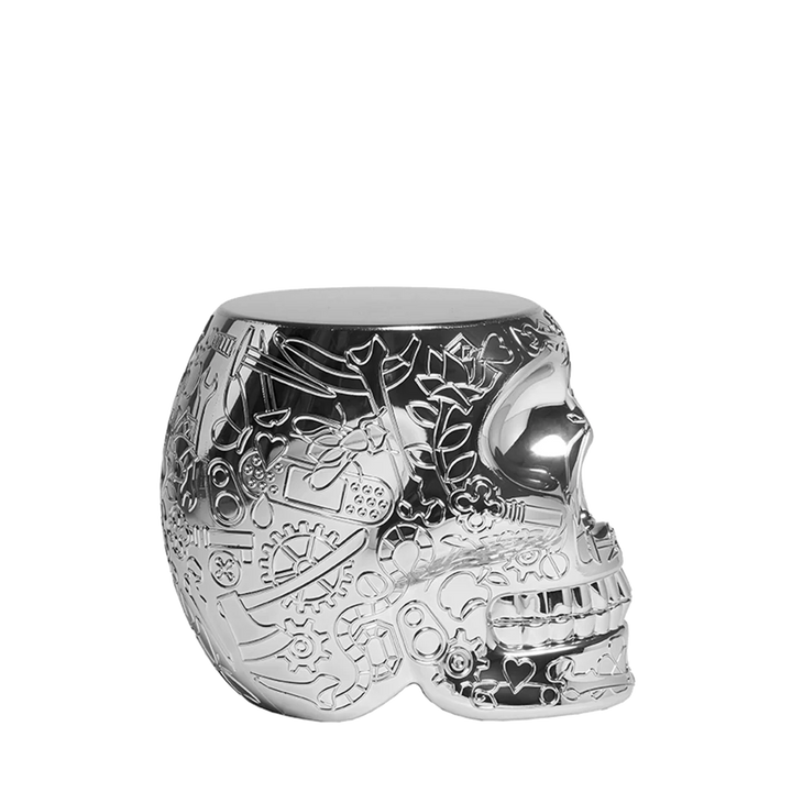 TABURETE Y MESA AUXILIAR MÉXICO ACABADO METAL