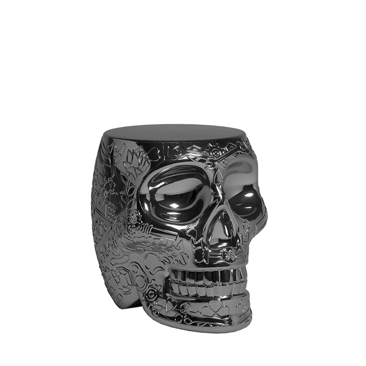 TABURETE Y MESA AUXILIAR MÉXICO ACABADO METAL