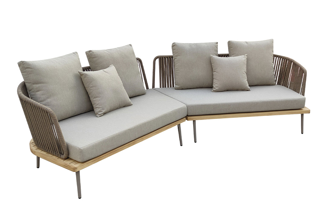SOFÁ ESQUINERO "BAYLEY" EXTERIOR GRIS GD