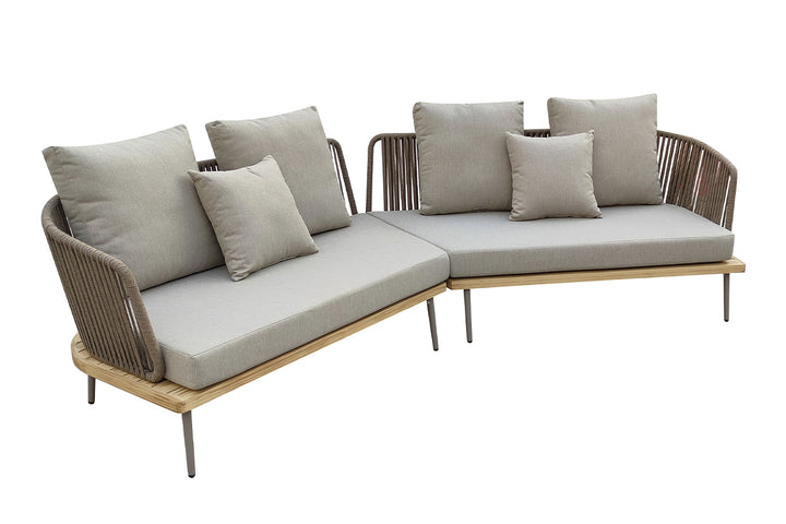 SOFÁ ESQUINERO "BAYLEY" EXTERIOR GRIS GD