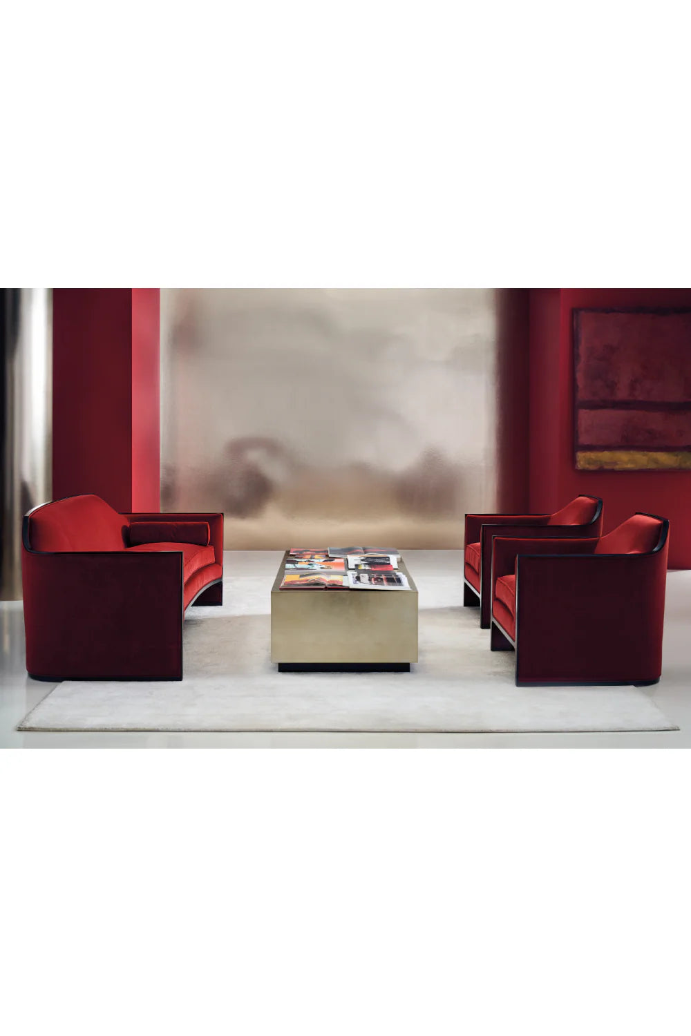 Velvet Angular Lounge Chair