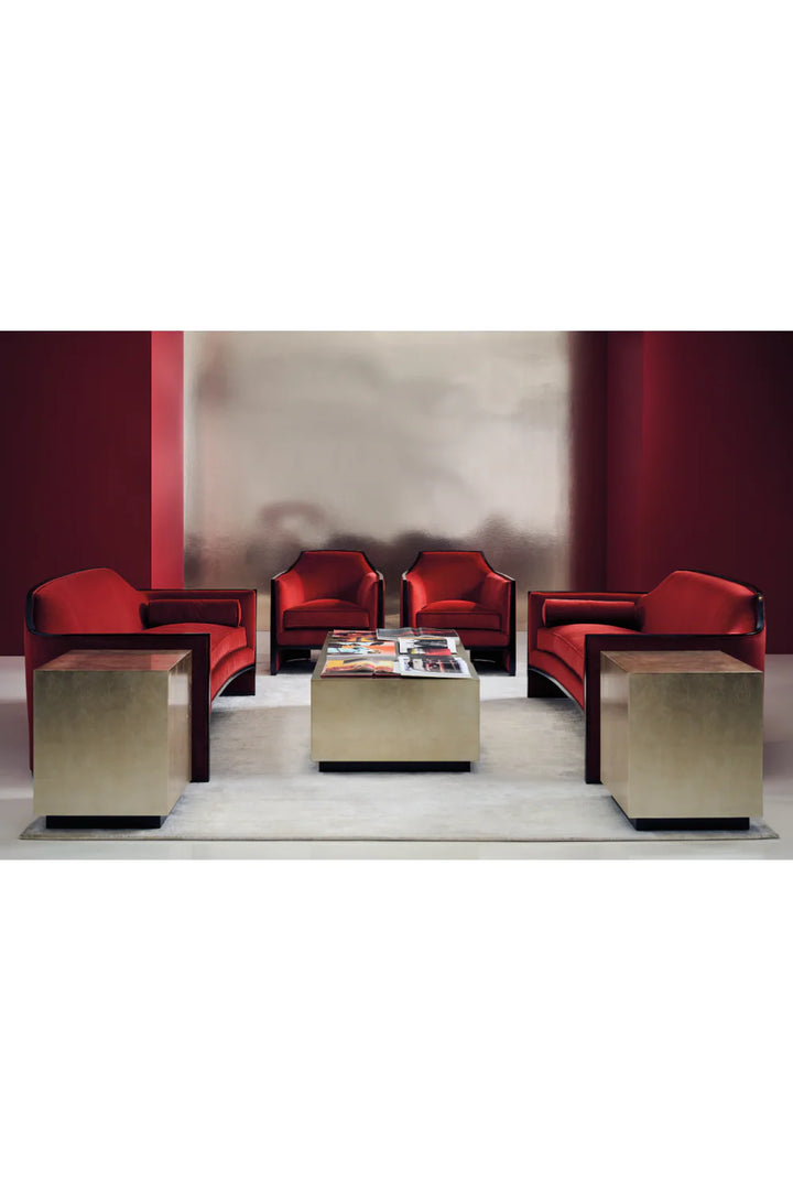 Velvet Angular Lounge Chair