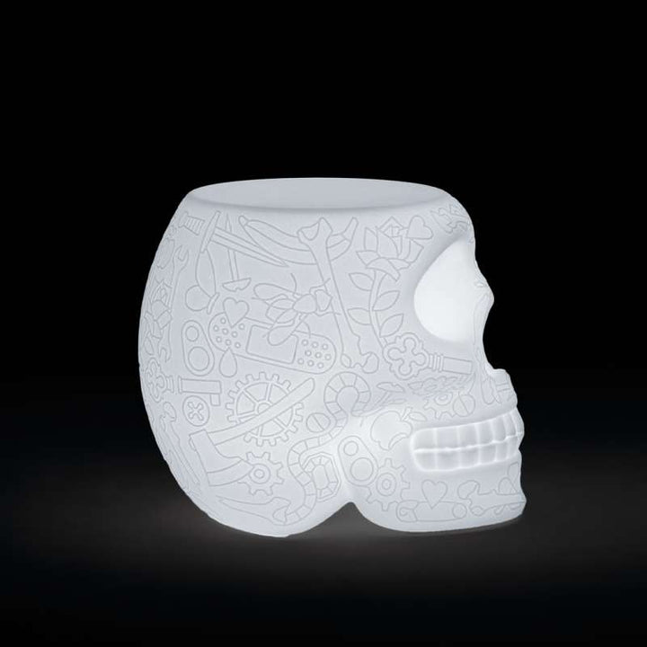 LÁMPARA DE MESA AUXILIAR Y TABURETE MÉXICO RECARGABLE LED