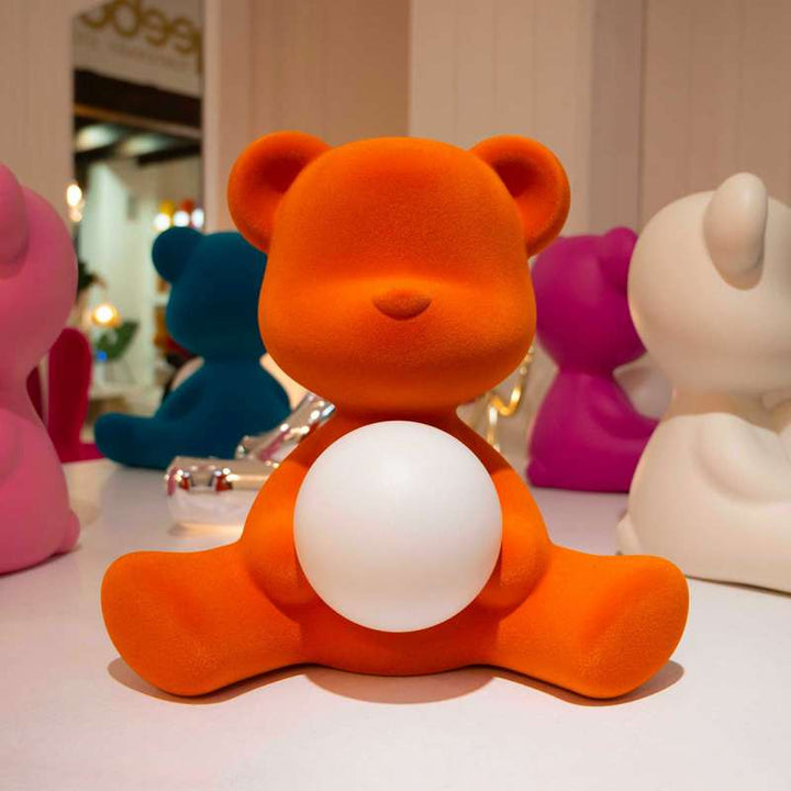 LÁMPARA TEDDY GIRL ACABADO TERCIOPELO RECARGABLE LED